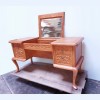Bàn phấn - Bàn trang điểm gương gấp phong cách cổ điển châu Âu gỗ gõ đỏ