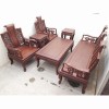 Salon gỗ kiểu Tàu 6 món gỗ căm xe mẫu Phúc An