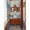 Tủ lavabo 2 cánh phong cách cổ điển châu Âu gỗ gõ đỏ