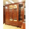 Tủ áo 4 cánh kính phong cách cổ điển châu Âu mẫu Lucia gỗ căm xe