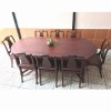 Bộ bàn ovan hiện đại 8 ghế: Bàn mẫu Napoli + Ghế mẫu Omega