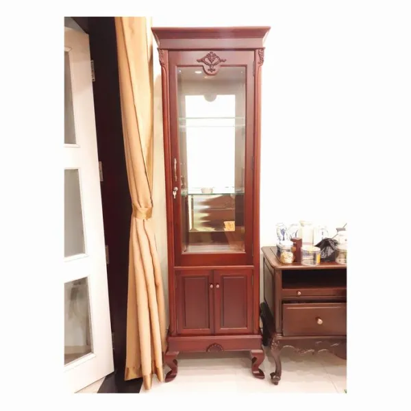 Tủ ly - Tủ rượu 1 cánh ngang 67 cm gỗ căm xe mẫu Slim