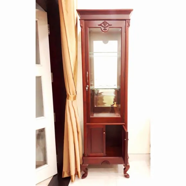 Tủ ly - Tủ rượu 1 cánh ngang 67 cm gỗ căm xe mẫu Slim