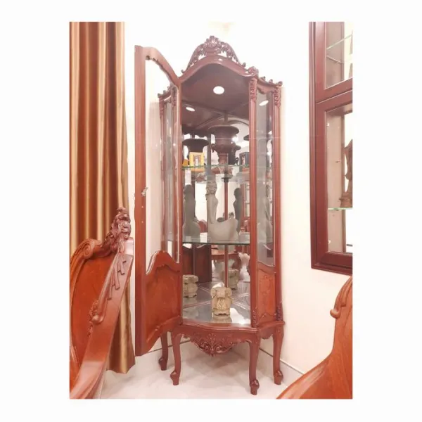 Tủ ly - Tủ rượu góc 1 cánh cổ điển mẫu Loreen