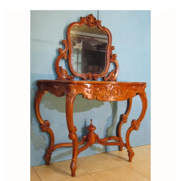 Bàn Console - Bàn trang trí cổ điển ngang 1m06 gỗ căm xe mẫu Hoàng Gia