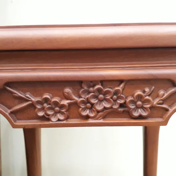 Đôn vuông phong cách Á Đông ngang 35 cao 61 cm gỗ gõ đỏ mẫu Mai Ngọc