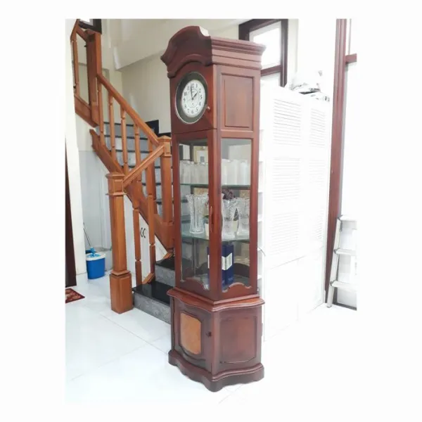 Tủ ly - Tủ rượu đồng hồ ốp nu
