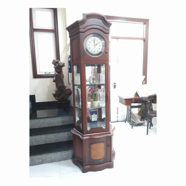 Tủ ly - Tủ rượu đồng hồ ốp nu