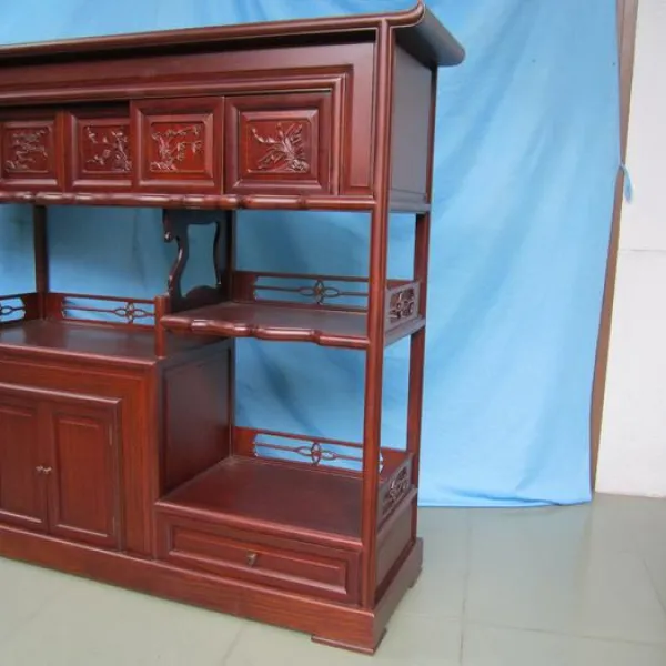 Kệ trang trí - Kệ trưng bày - Kệ sách phong cách Á Đông gỗ hương mẫu Bốn Mùa