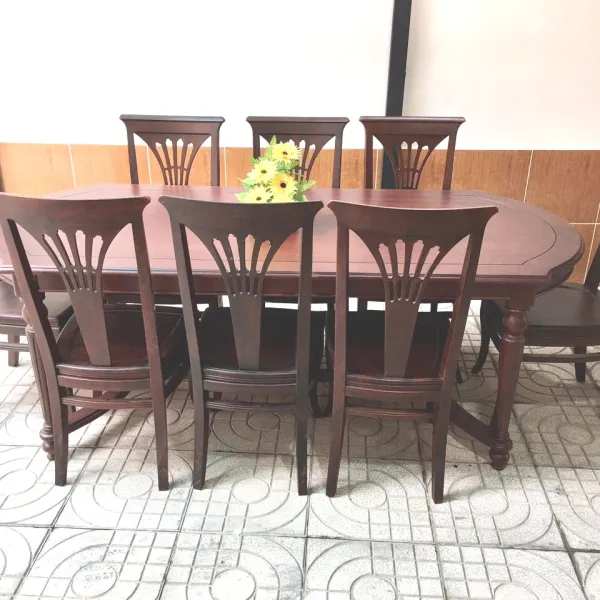 Bàn ovan hiện đại 8 ghế mẫu Napoli