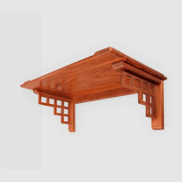 Trang thờ - Bàn thờ treo ngang 88 cm gỗ hồng đào mẫu ô vuông 