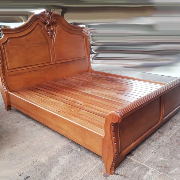 Giường cổ điển 1m8 gỗ gõ đỏ mẫu Dolly