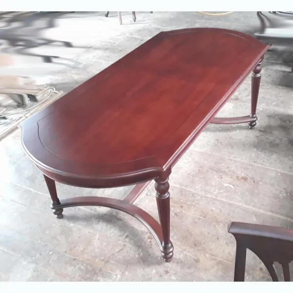 Bộ bàn ovan hiện đại 8 ghế: Bàn mẫu Napoli + Ghế mẫu Omega