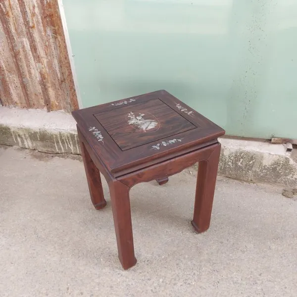 Salon gỗ phong cách Á Đông 5 món gỗ chiu liu (muồng đen, chiêu liêu) mẫu Liên Hoa