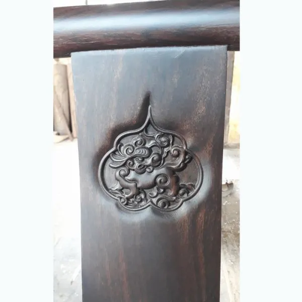 Salon gỗ phong cách Á Đông 6 món gỗ chiu liu (muồng đen, chiêu liêu) mẫu Trái Tim