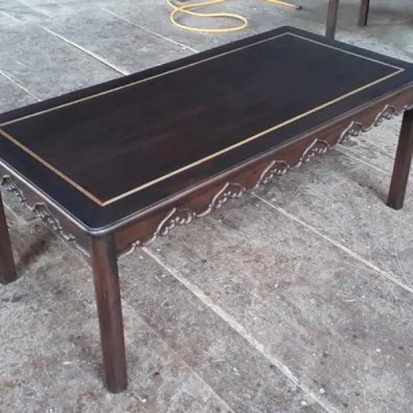Salon gỗ phong cách Á Đông 6 món gỗ chiu liu (muồng đen, chiêu liêu) mẫu Trái Tim