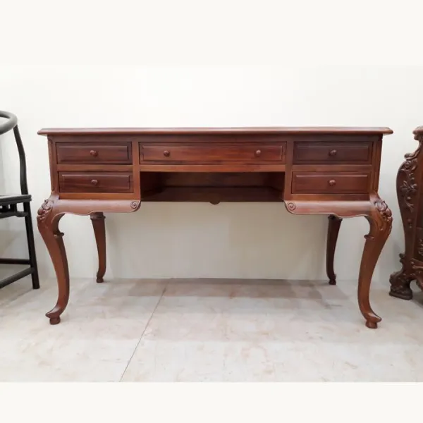 Bàn giám đốc - Bàn làm việc - Bàn học cổ điển ngang 1m25 gỗ căm xe mẫu Celine