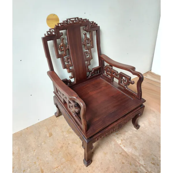 Salon gỗ phong cách Á Đông 7 món gỗ chiu liu (muồng đen, chiêu liêu) mẫu Tường An