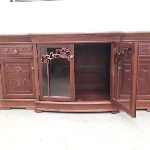 Kệ TV - Tủ búp phê ngang 1m74 gỗ hồng đào mẫu Mina