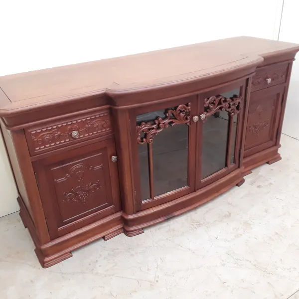 Kệ TV - Tủ búp phê ngang 1m74 gỗ hồng đào mẫu Mina