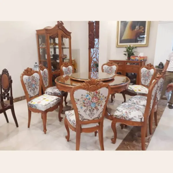 Tủ ly - Tủ rượu 2 cánh cổ điển ngang 1m07 gỗ gõ đỏ mẫu Mây Trắng