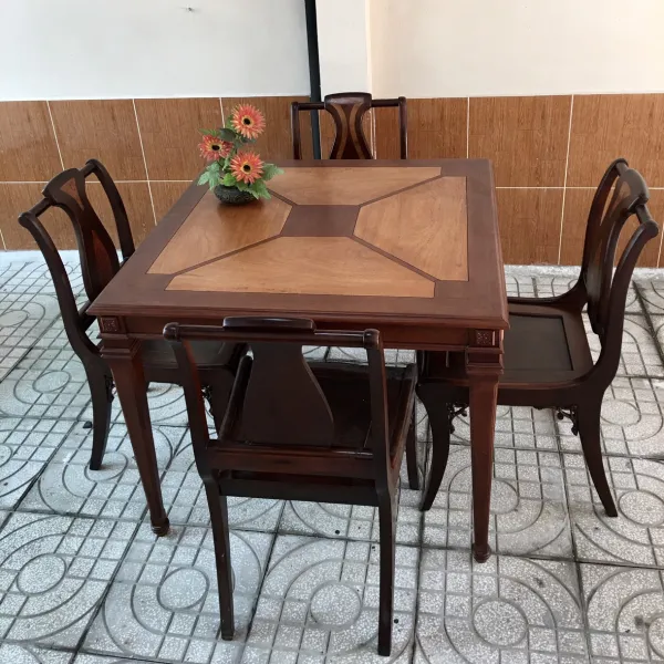 Ghế không tay hiện đại gỗ căm xe lưng viền nu hương mẫu Omega