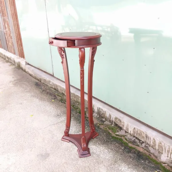 Đôn tròn cổ điển gỗ căm xe mẫu Phong Lan kiểu 1