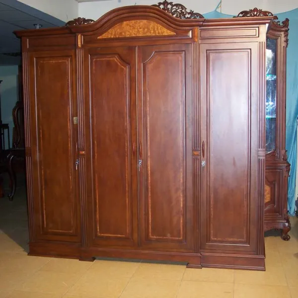 Tủ áo 4 cánh ốp nu phong cách hiện đại mẫu Sandra