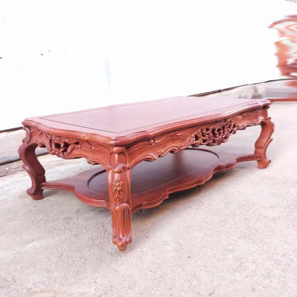 Bàn salon - Bàn sofa - Bàn nước - Bàn trà cổ điển gỗ hương mẫu Nữ Hoàng