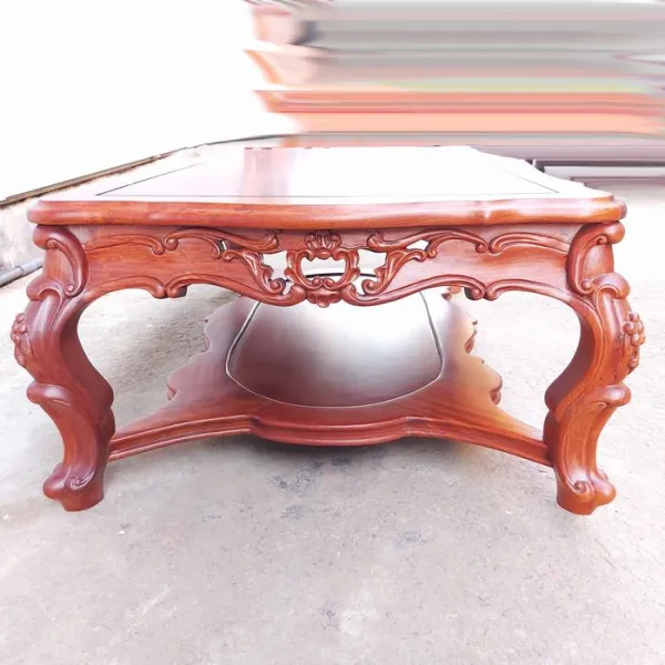 Bàn salon - Bàn sofa - Bàn nước - Bàn trà cổ điển gỗ hương mẫu Nữ Hoàng
