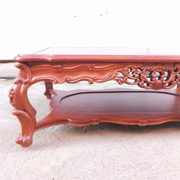 Bàn salon - Bàn sofa - Bàn nước - Bàn trà cổ điển gỗ hương mẫu Nữ Hoàng
