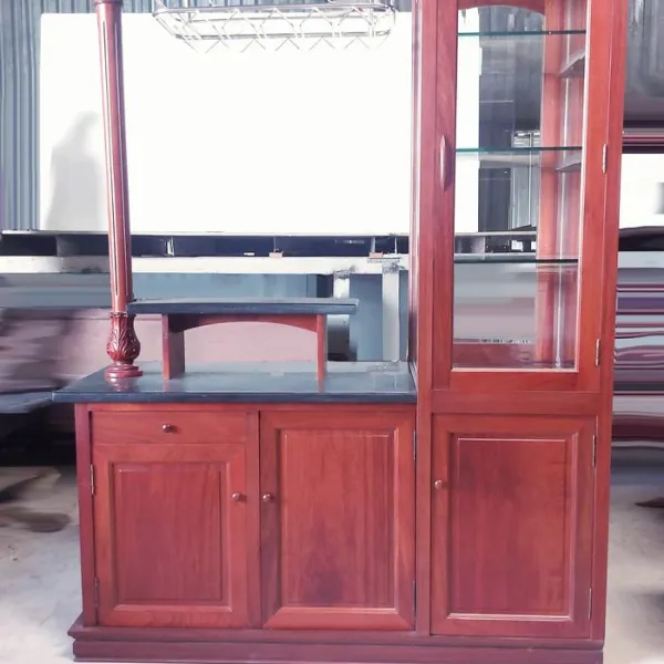 Quầy bar cổ điển gỗ căm xe mẫu Mimosa