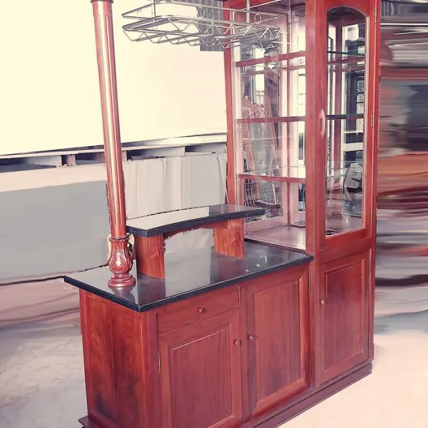 Quầy bar cổ điển gỗ căm xe mẫu Mimosa