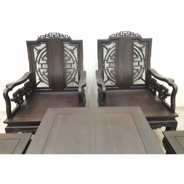 Salon gỗ phong cách Á Đông 7 món gỗ chiu liu mẫu Khánh An
