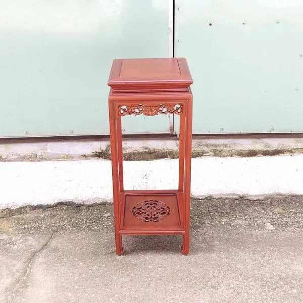 Đôn vuông phong cách Á Đông cao 76 cm gỗ hương/gỗ căm xe/gỗ tràm chạm nho