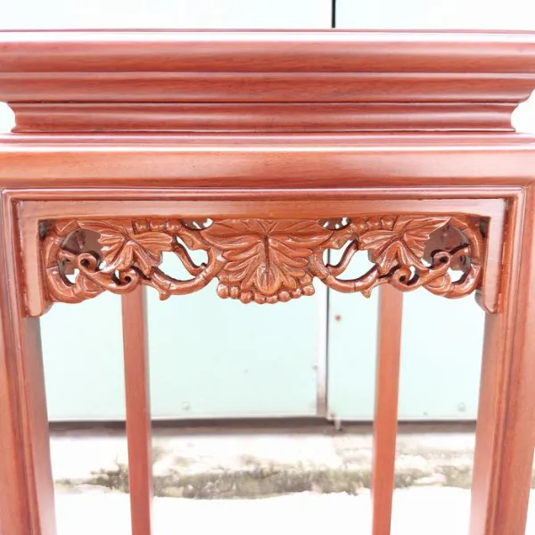 Đôn vuông phong cách Á Đông cao 76 cm gỗ hương/gỗ căm xe/gỗ tràm chạm nho