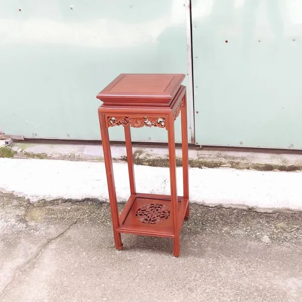 Đôn vuông phong cách Á Đông cao 76 cm gỗ hương/gỗ căm xe/gỗ tràm chạm nho