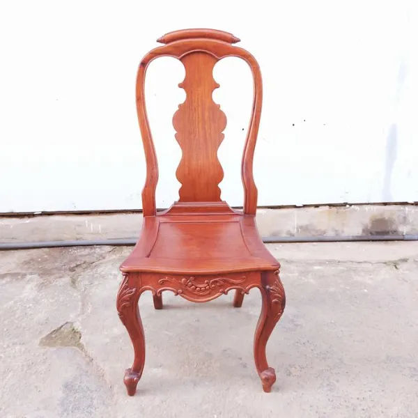 Ghế không tay cổ điển gỗ hương mẫu Cuốn Thư