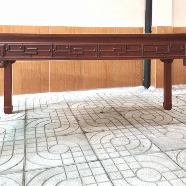 Bàn chữ nhật phong cách Á Đông gỗ căm xe mẫu Quang Du