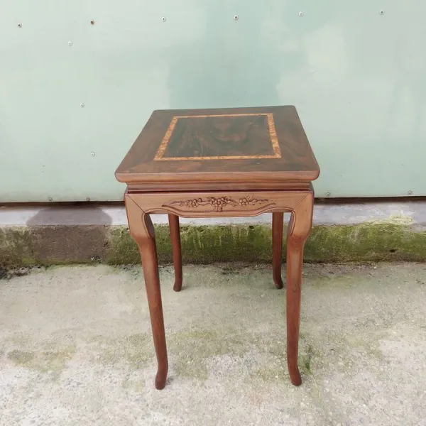 Đôn chữ nhật phong cách Á Đông ngang 42 x 38 cao 61 cm gỗ chiu liu mẫu Mai Ngọc 