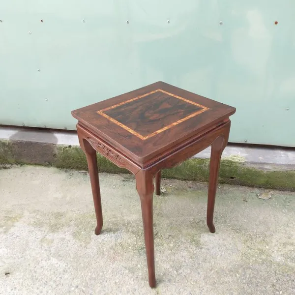 Đôn chữ nhật phong cách Á Đông ngang 42 x 38 cao 61 cm gỗ chiu liu mẫu Mai Ngọc 