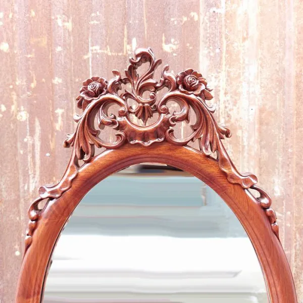 Bàn phấn - Bàn trang điểm cổ điển gỗ hương ốp nu mẫu Rosy