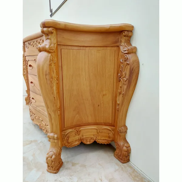 Kệ TV - Tủ hộc kéo - Tủ commode cổ điển ngang 1m6 gỗ gõ đỏ mẫu Hoàng Gia