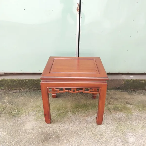Đôn chữ nhật phong cách Á Đông ngang 49 x 59 cao 58 cm gỗ căm xe mẫu Thượng Hải