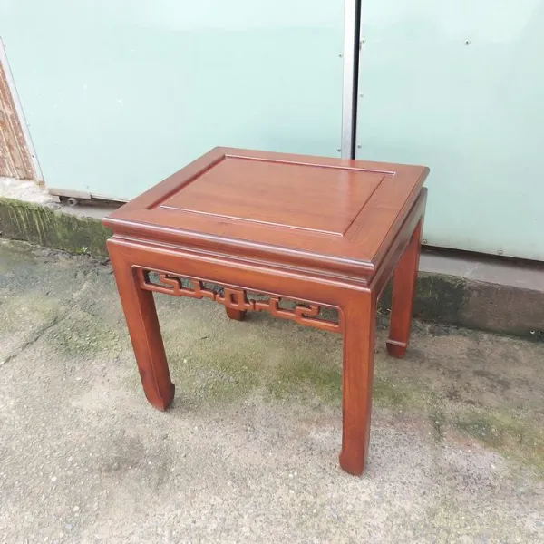 Đôn chữ nhật phong cách Á Đông ngang 49 x 59 cao 58 cm gỗ căm xe mẫu Thượng Hải