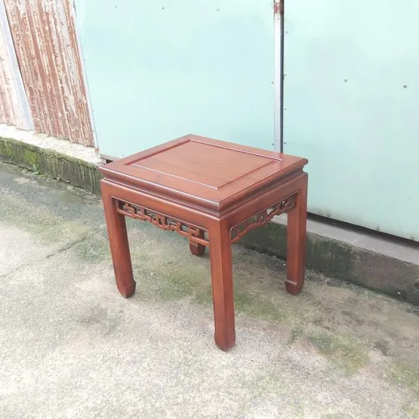 Đôn chữ nhật phong cách Á Đông ngang 49 x 59 cao 58 cm gỗ căm xe mẫu Thượng Hải