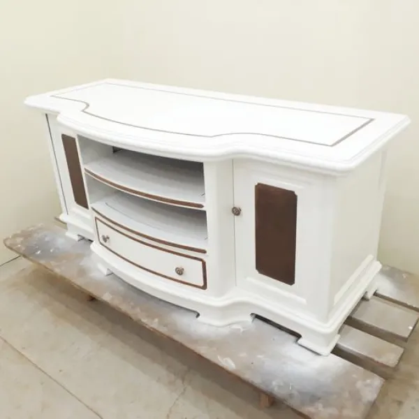 Kệ TV - Tủ búp phê màu trắng ngang 1m25 phong cách hiện đại mẫu Mimosa