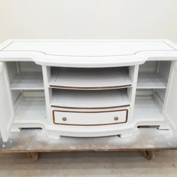 Kệ TV - Tủ búp phê màu trắng ngang 1m25 phong cách hiện đại mẫu Mimosa