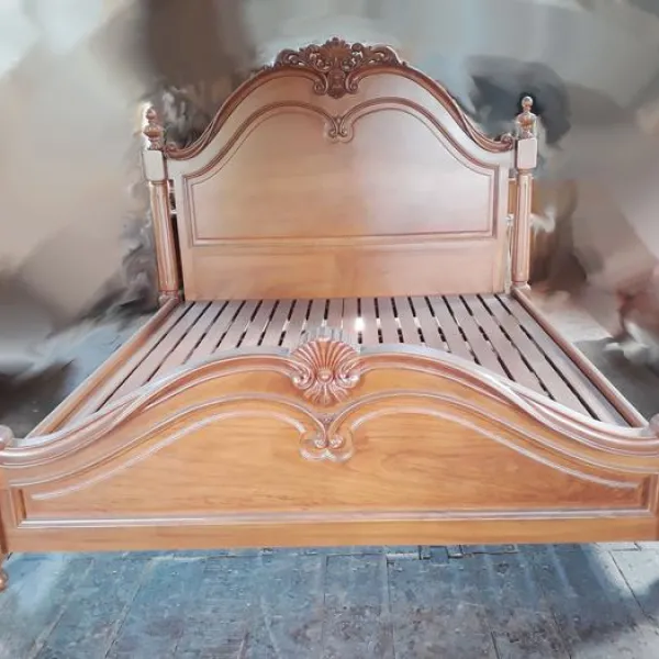 Giường cổ điển 1m8 gỗ gõ đỏ mẫu Rita