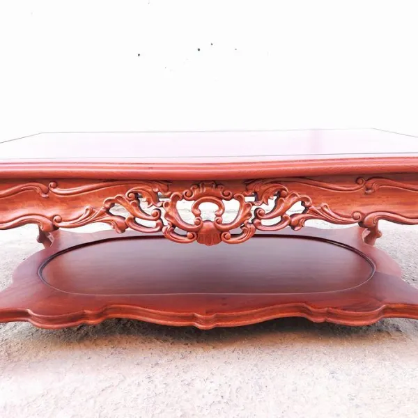 Bàn salon - Bàn sofa - Bàn nước - Bàn trà cổ điển gỗ hương mẫu Nữ Hoàng